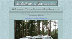 Desktop Screenshot of classicairstreammotorhome.com